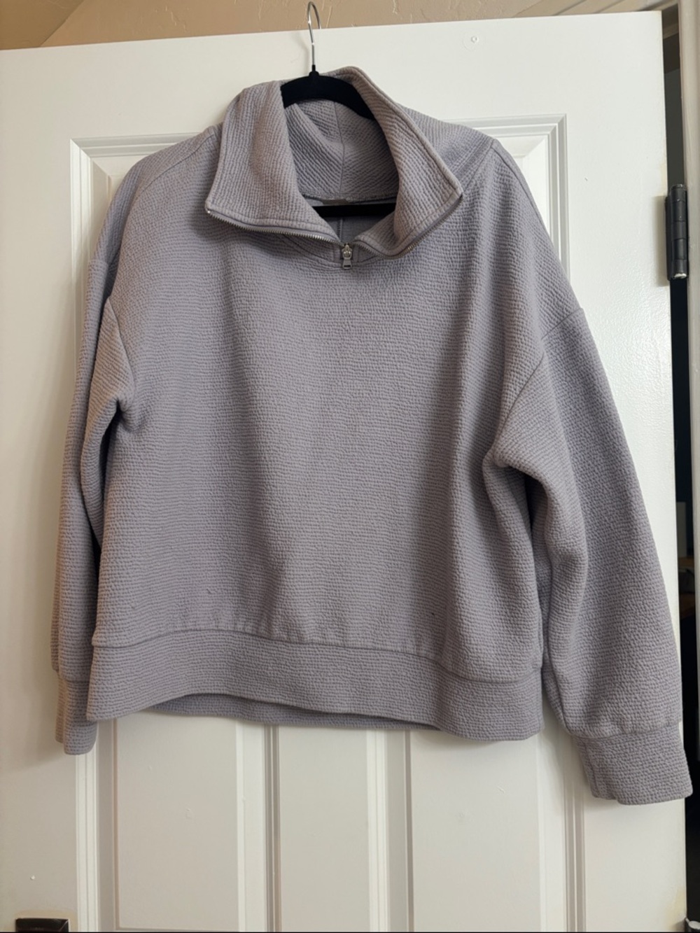 CALIA by Carrie Underwood Light Gray Quarter-Zip Pullover Sweatshirt